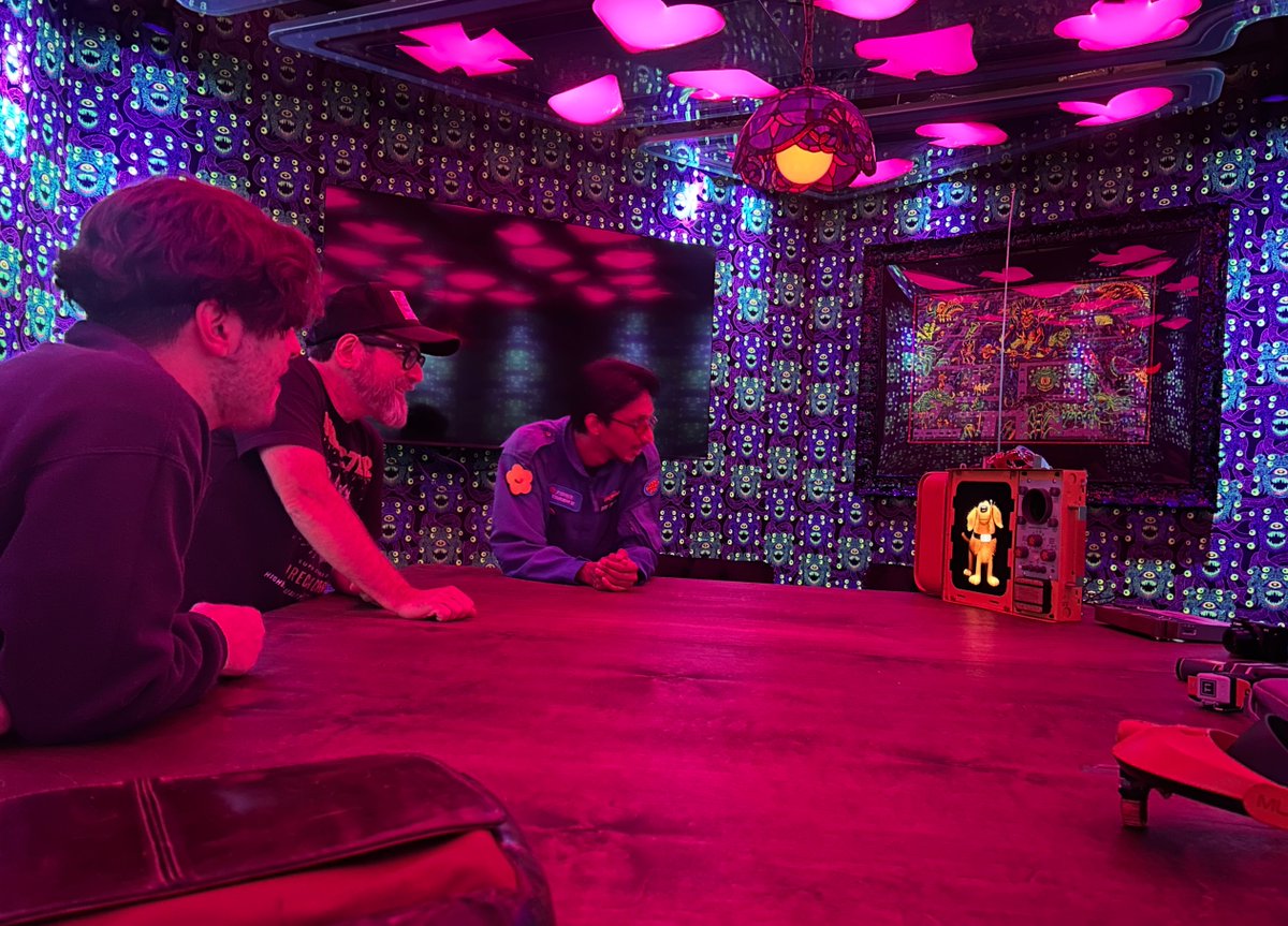 Spark the magic dog visiting <a href="/TitmouseInc/">Titmouse Animation</a> Animation Studios