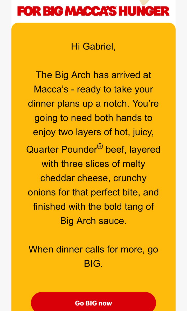 gbrl_dick's tweet image. australian mcdonalds is writing content marketing like those super horny emoji copypastas that go around every time a major historical event happens now.
you’re going to neeeed 😫 both hands 🫣 to pray 🙏🏼 on your knees 😳💦 for pope leo 🦁the XXX’s 🥵beneDICKtion 🍆