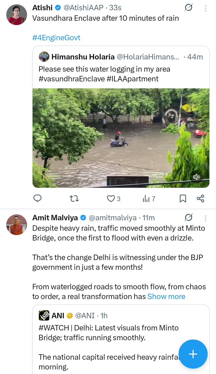 Rohit_p__'s tweet image. My timeline 😭🤣
Waise saari dilli me paani bhara hai aur BJP wale Minto road ke liye peeth thapthapa rahe hai..jaha pehle he AAP govt waterlogging ka kaam karwa ke jaa chuki hai.. 🤦♂️