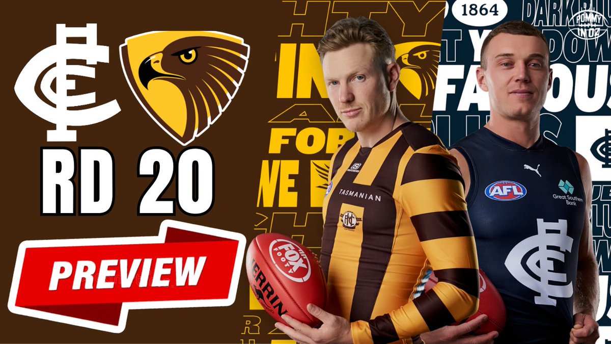 This one’s bigger than ladder position.

Carlton v Hawthorn under lights — and we ask the Blues to stand up.

For pride. For progress.
 For Doc.

Full preview live now 

👉 youtu.be/Sdj2LeDbA1U

#aflhawksblues