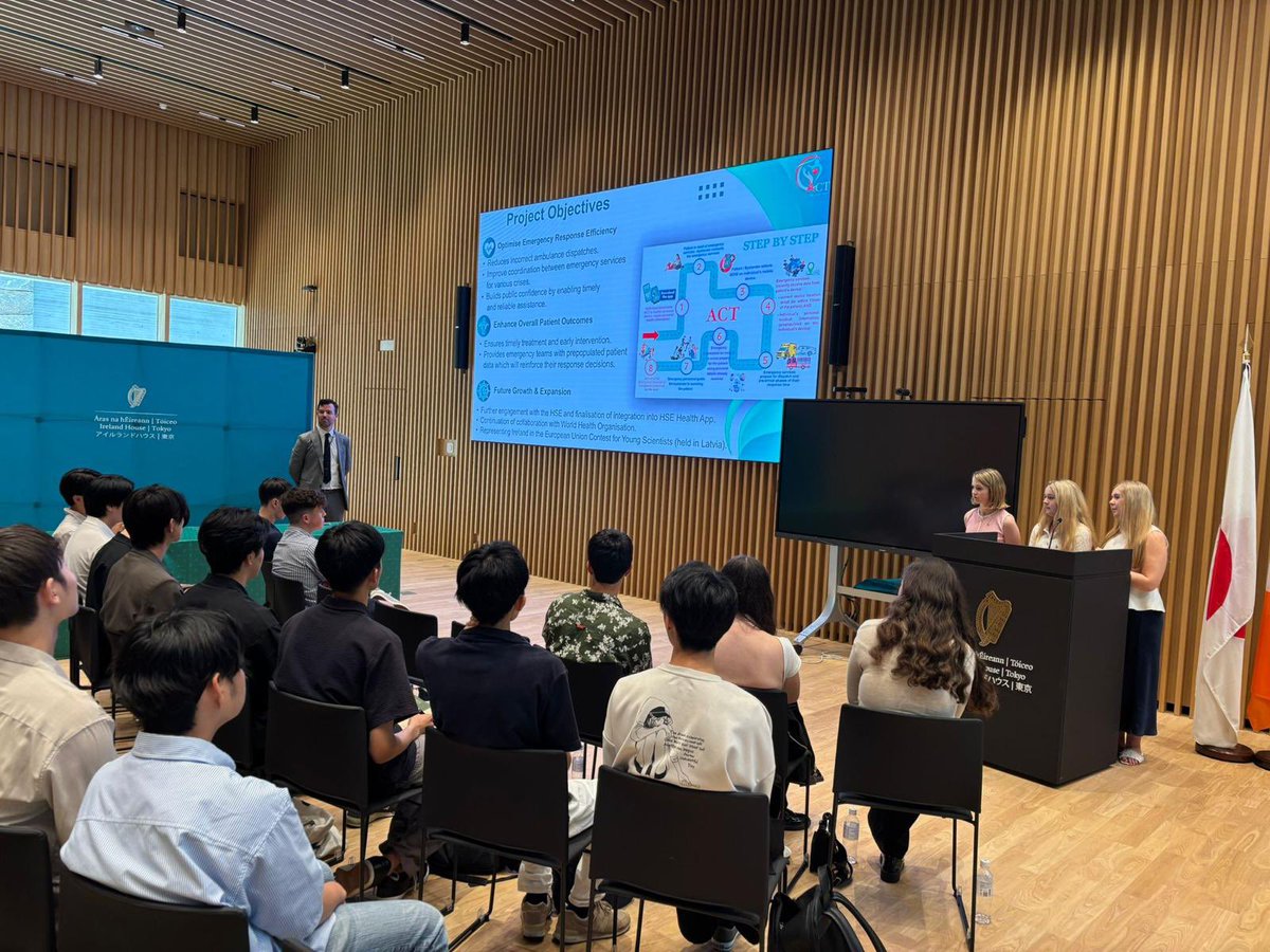 IEAmbJapan's tweet image. Pleased to host the BT Young Scientist (@BTYSTE) winners in Ireland House today. They’ll travel on to EXPO Osaka (@expo2025_japan) later this week.