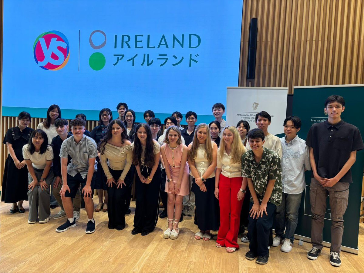 IEAmbJapan's tweet image. Pleased to host the BT Young Scientist (@BTYSTE) winners in Ireland House today. They’ll travel on to EXPO Osaka (@expo2025_japan) later this week.
