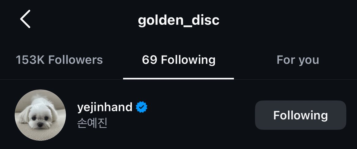 sonyejinpics's tweet image. golden disc awards is now following yejinhand on instagram