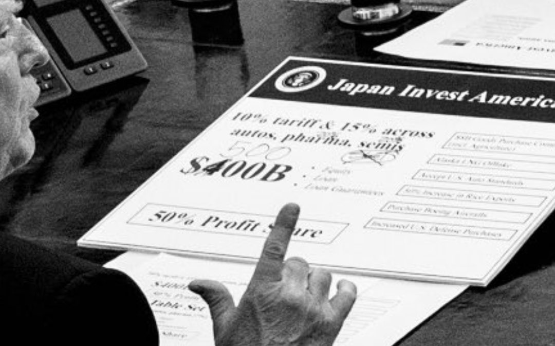 martytaka777's tweet photo. 当初は米国への4000億ドル（利益50%）の投資で合意する予定だったが、交渉で無能赤沢が大失敗し、5500億ドル（米国の利益90%）になったようだ。赤沢は説明すべき。 https://t.co/Pei0UyxZ7A