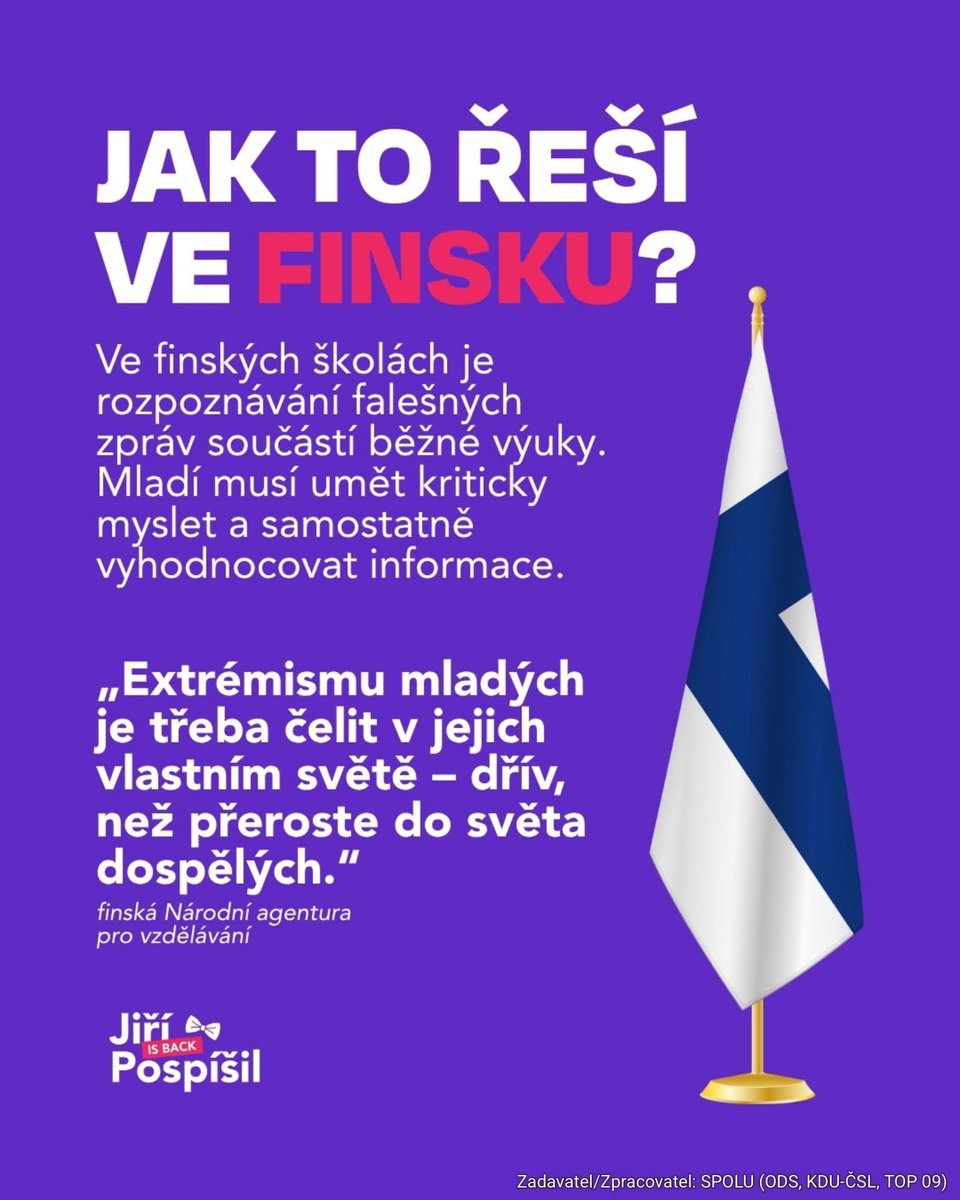 DavidSoukup09's tweet image. Finsko je v obraně demokracie proti extremismu tím nejvzorovějším příkladem 🛡️✌️❤️🇫🇮. Dávno totiž pochopilo, že klíčem je vzdělání a budování společenské odolnosti. Ve vzdělané populaci totiž není kremelskou lež třeba vyvracet, protože se nenajde téměř nikdo, kdo by v ní věřil.