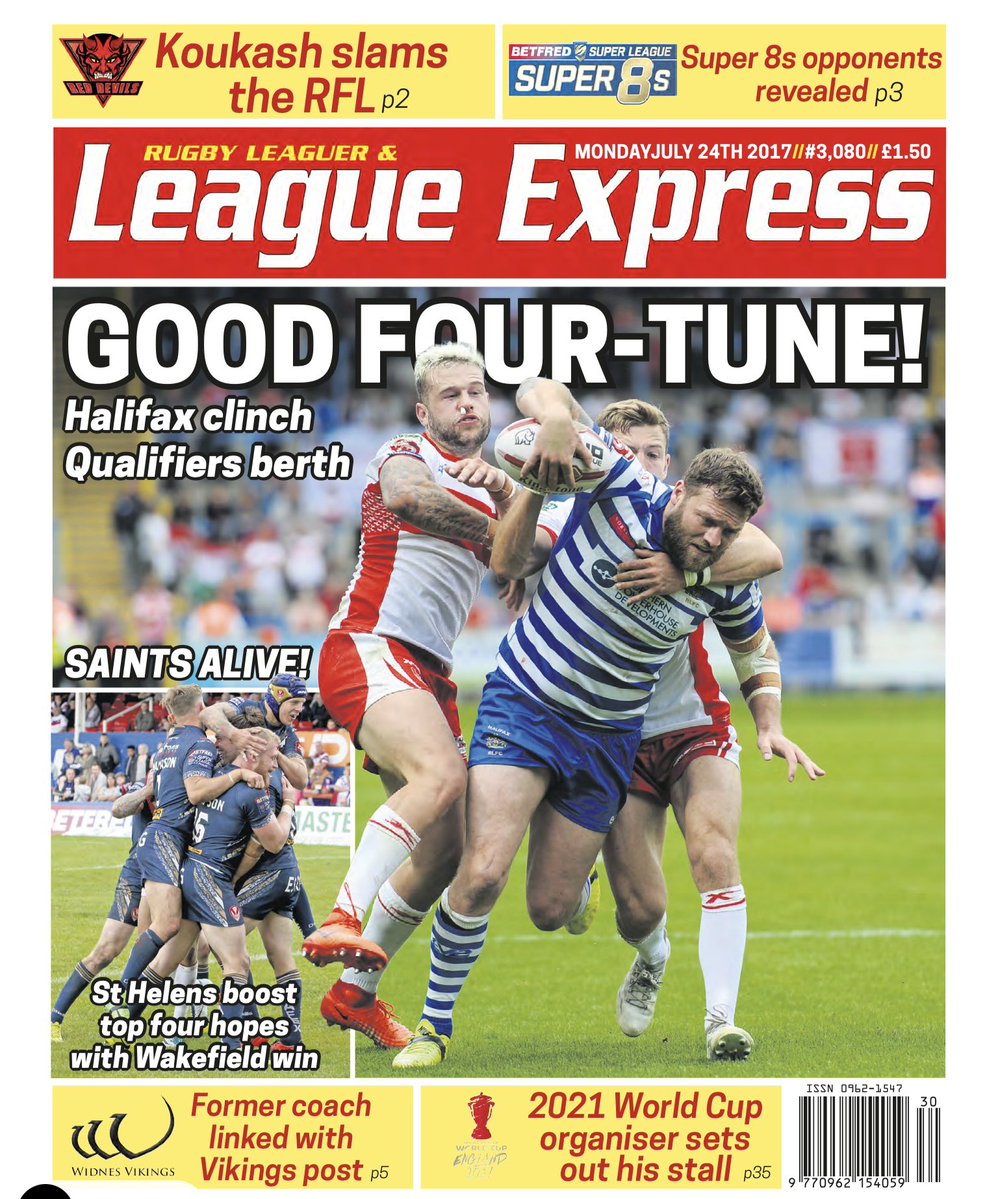TrinityHeritage's tweet image. 📌 On This Day in History:
🗓️ 23rd July 2017
🏉 Wakefield Trinity 16 St. Helens 41
🏆 Super League
👨👨👧👧 5,824 at Belle Vue
Just don’t lose by 15 points or more and we’re in the top four … but we did ‘a Trinity’ and were hammered by 41-16 slipping outside that top four … it had…