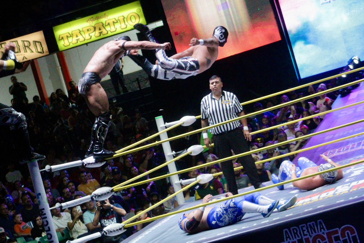 CMLL_OFICIAL's tweet image. Los Magníficos —Fantástico, Adrenalina y Astro Oriental— hicieron valer su casa y su estilo espectacular para imponerse ante la Fuerza Poblana de Stigma, Arkalis y Xelhua.
#MartesDeGlamourCMLL #CMLL