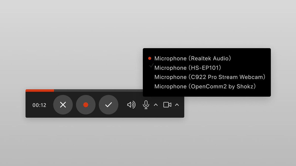 We've updated Gyazo Video for Windows and Mac so you can now select your microphone directly in the app, even with multiple mics connected. Choose the mic you want for recordings without changing OS settings. Try it out!