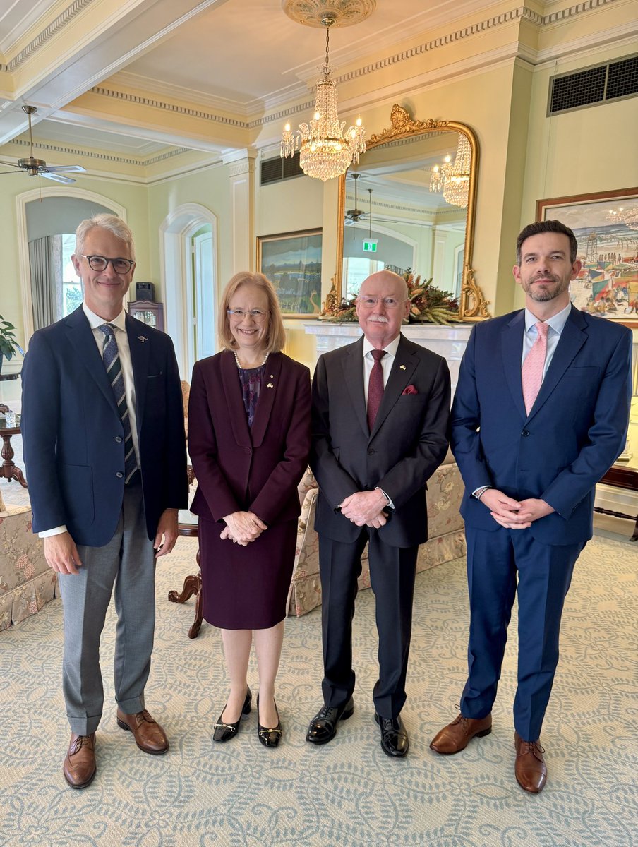 USEmbAustralia's tweet image. During his first official visit to #Queensland, newly arrived U.S. Consul General to NSW and Queensland, Jeremy Cornforth, had the honor of meeting Her Excellency the Honorable Dr Jeannette Young AC PSM, @QldGovernor, as well as @QLDPremier David Crisafulli.