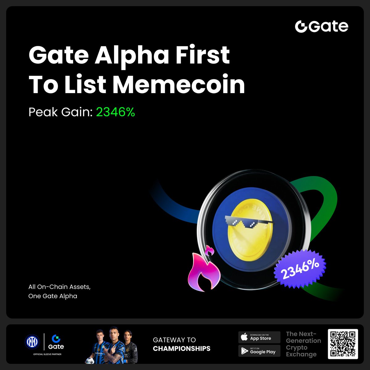 GateioAlpha's tweet image. 🚀 Gate Alpha New Listing Breakout!
After its first launching on Gate Alpha, $memecoin skyrocketed by +2346%!
🔥 Discover the explosive potential of early-stage on-chain assets — only on Gate Alpha.
gate.com/alpha/sol-4dao…
#Gate #GateAlpha #memecoin