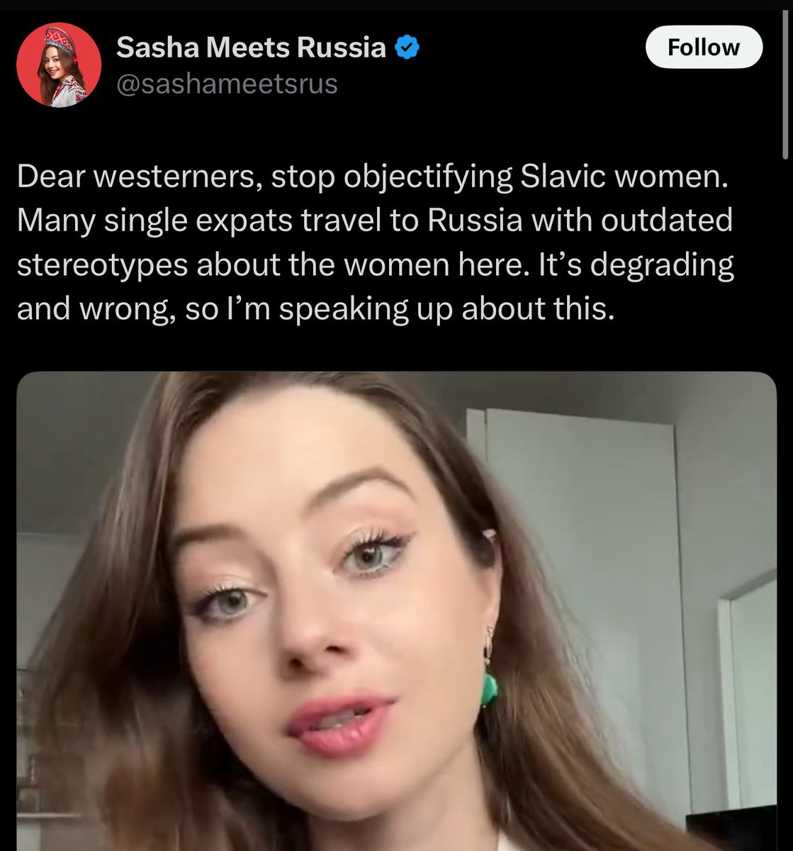 fella6h's tweet image. “Help I’ve made my following by attracting western incels who fantasize about trad Russian girls and they’re all really creepy! (I support Russian men who rape women, men, and children in Ukraine)”