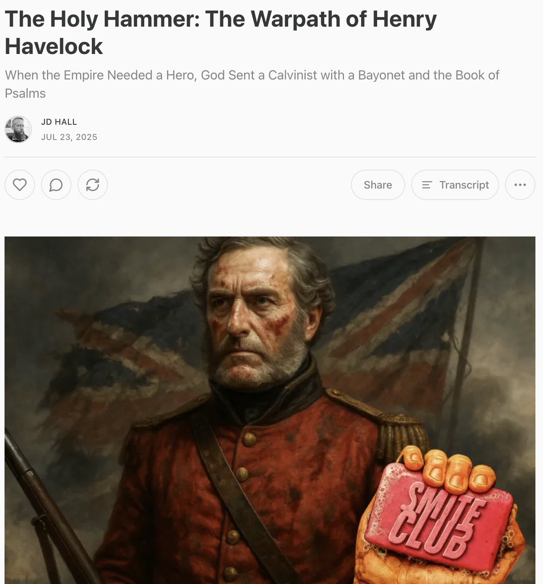 LostMyHats's tweet image. One officer wrote, “Wherever the bullets flew thickest, there was Havelock, calm, singing a hymn or quoting Scripture, utterly without fear.” Another said, “He fought like a Puritan crusader, and his men followed him like apostles of wrath.”
The secular press accused him of…
