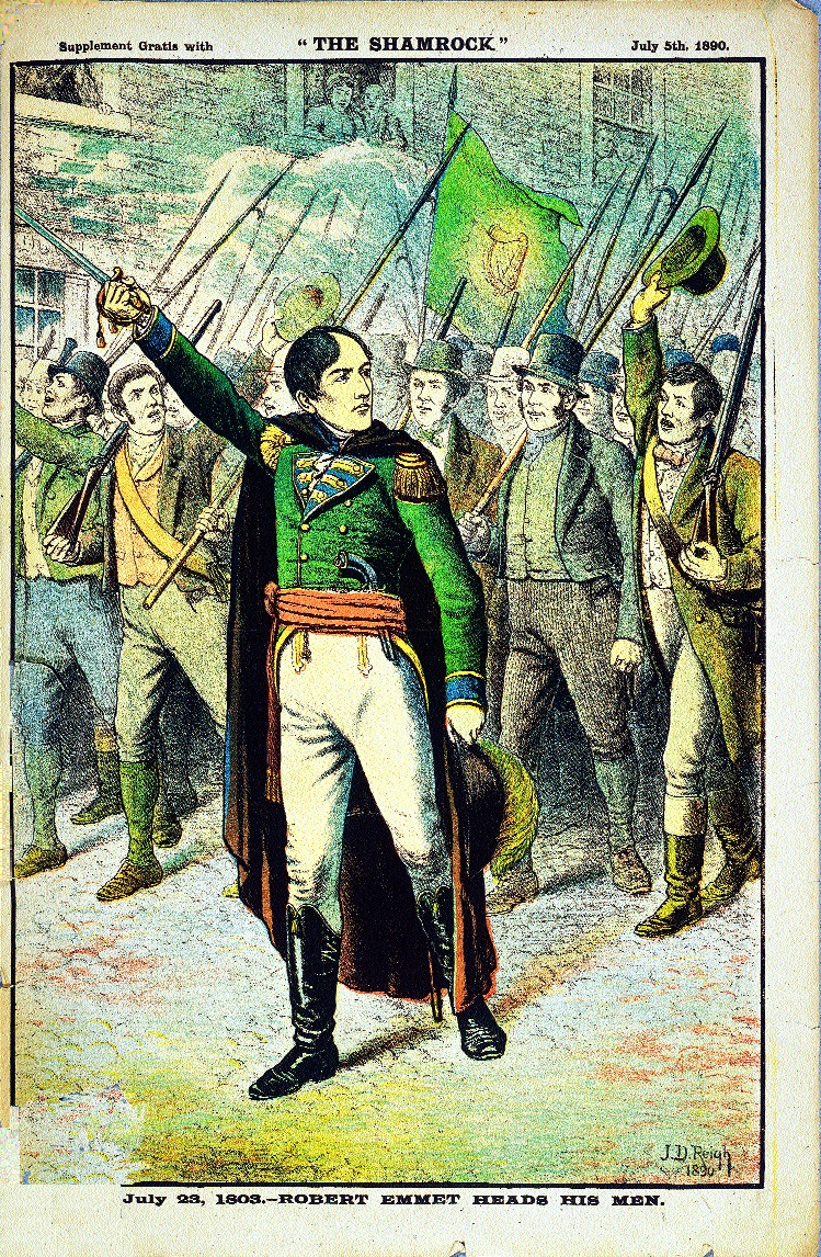 lorraineelizab6's tweet image. #Otd 1803: In opposition to Acts of Union 1800, Robert Emmet led an armed outbreak with #Dublin's working class. However, it was easily suppressed. Thomas Paliser Russell & James "Jemmy" Hope also leaders. Lasted just 1 day! Emmet executed Sept. ⚔️ en.wikipedia.org/wiki/Irish_reb…