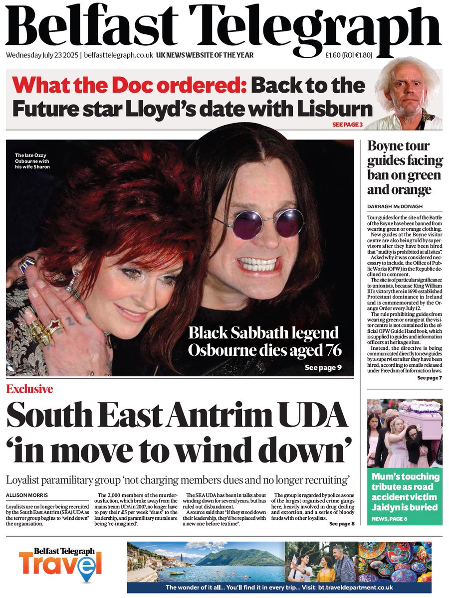 BelTel's tweet image. Morning, readers. Here's a look at today's front page of the Belfast Telegraph.
tinyurl.com/dxh22b3v
Stay with us for all your breaking news today.