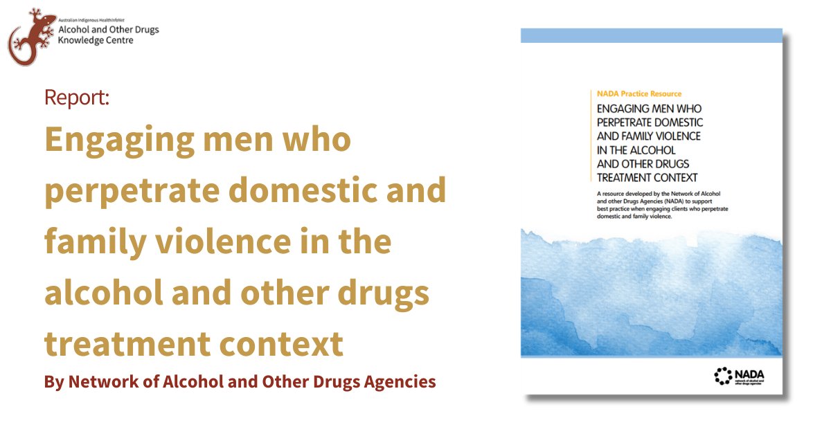 AIAODKC's tweet image. This report aims to support #AOD practitioners to support best practice when engaging with clients who perpetrate domestic/family violence, assisting the workforce to work safely & become familiar with suitable pathways for specialist support: 馃敆 bit.ly/4lKjNRP