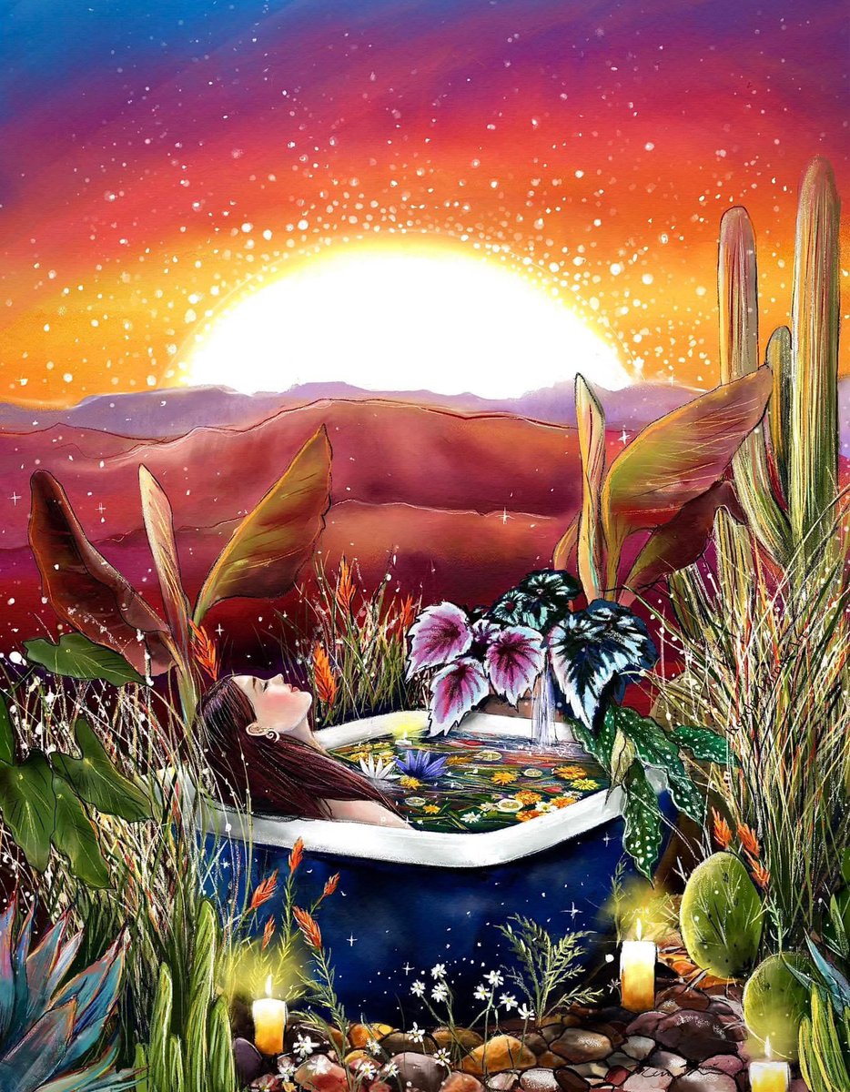 maximumpain333's tweet image. A woman may crave to be near water, or be belly down, her face in the earth, smelling the wild smell.
She might have to drive into the wind.
She may have to plant something, pull things out of the ground or put them into the ground.
She may have to knead and bake, rapt in…
