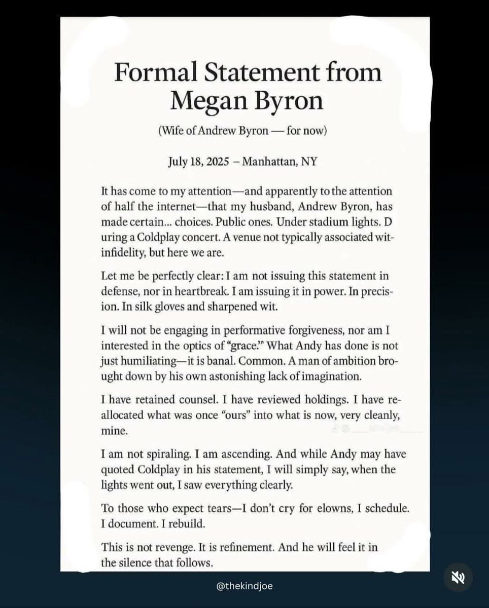 What a statement by #MeganByron!!! #AndrewByron