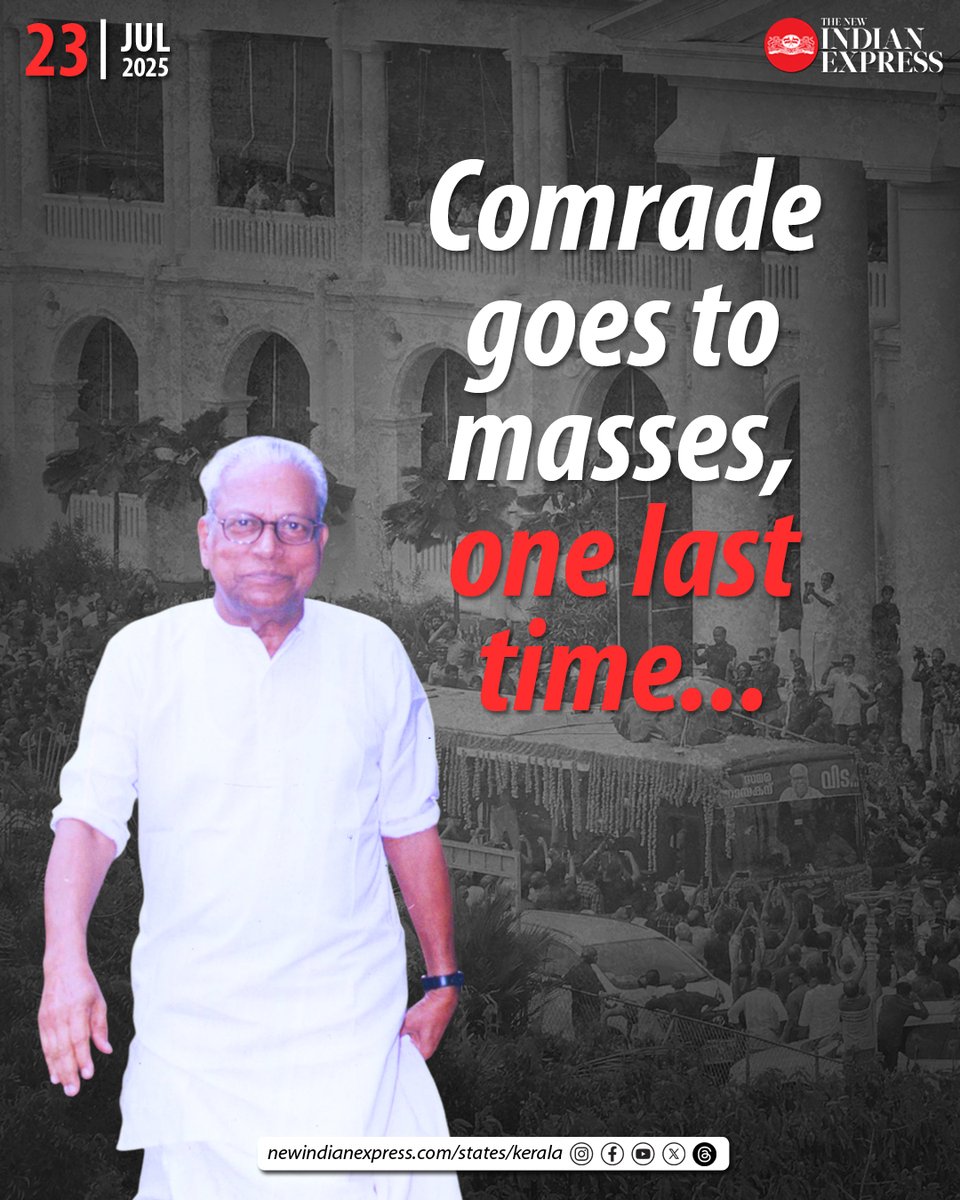 TNIE Kerala (@xpresskerala) on Twitter photo An unforgettable final journey indeed! A befitting tribute to a mass leader who had deeply etched his unique niche in the minds of people with his socio-political interventions.
🔗shorturl.at/MVNWG
✍️<a href="/unitune6/">Unnikrishnan</a>, Aswin Asok Kumar An unforgettable final journey indeed! A befitting tribute to a mass leader who had deeply etched his unique niche in the minds of people with his socio-political interventions.
🔗shorturl.at/MVNWG
✍️<a href="/unitune6/">Unnikrishnan</a>, Aswin Asok Kumar