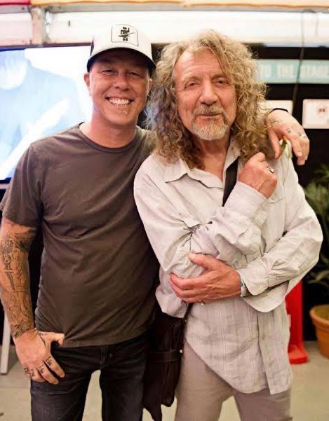 QRPoficial's tweet image. Robert Plant & James Hetfield… Metallica & Led Zeppelin