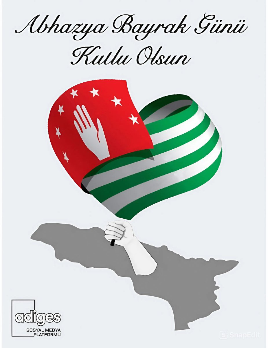 adiges_adiges's tweet image. ❤️ Abhazya Bayrak Günü Kutlu Olsun!
#Adiges Platformu olarak bu anlamlı günü kutluyor, #Abhazya bayrağının sonsuza dek özgür Abhazya semalarında gururla dalgalanmasını diliyoruz.
Yaşasın Abhazya!