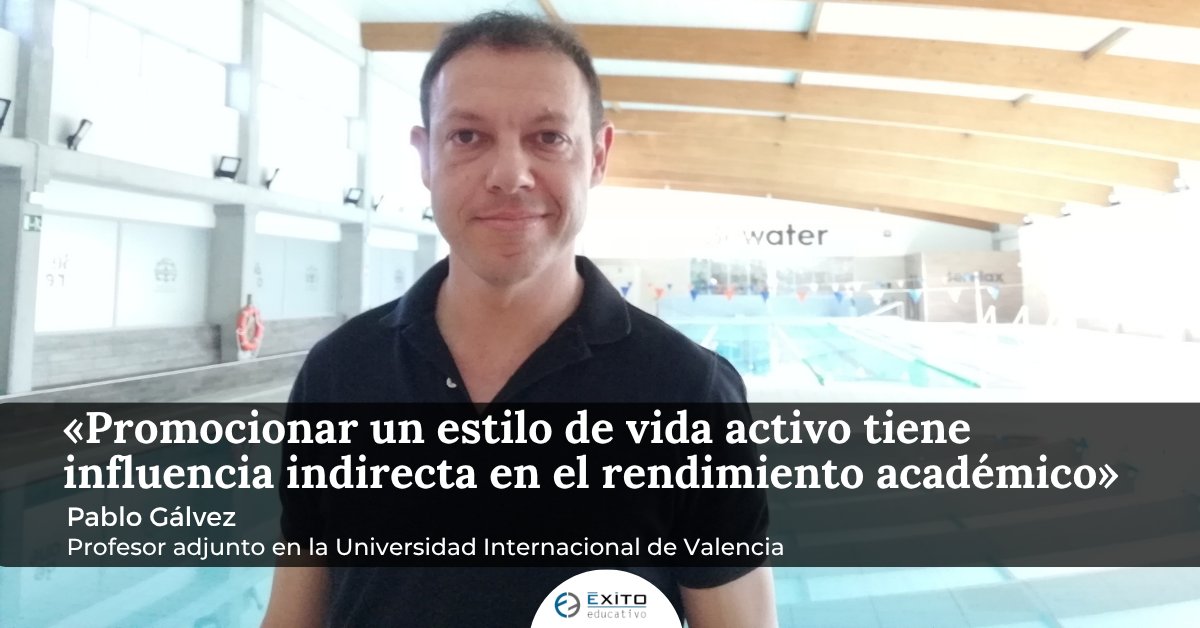 Exito_Educativo's tweet image. 🎤 ENTREVISTA. Pablo Gálvez, profesor de la @UniversidadVIU y experto en gestión deportiva, destaca cómo un estilo de vida activo influye indirectamente en el rendimiento académico.
🔗 exitoeducativo.net/pablo-galvez-v…
#EducaciónFísica #DeporteInfantil #LasEntrevistasDeÉxitoEducativo