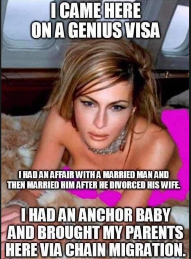 FMoniteau's tweet image. Genius Visa is an employment-based, first-preference immigrant visa. It is intended for individuals with "extraordinary ability"
Melania Trump must be able to say "leave money on dresser" in 5 languages
#MELANIA #MelaniaTrump #Trump #GeniusVisa #MAGA