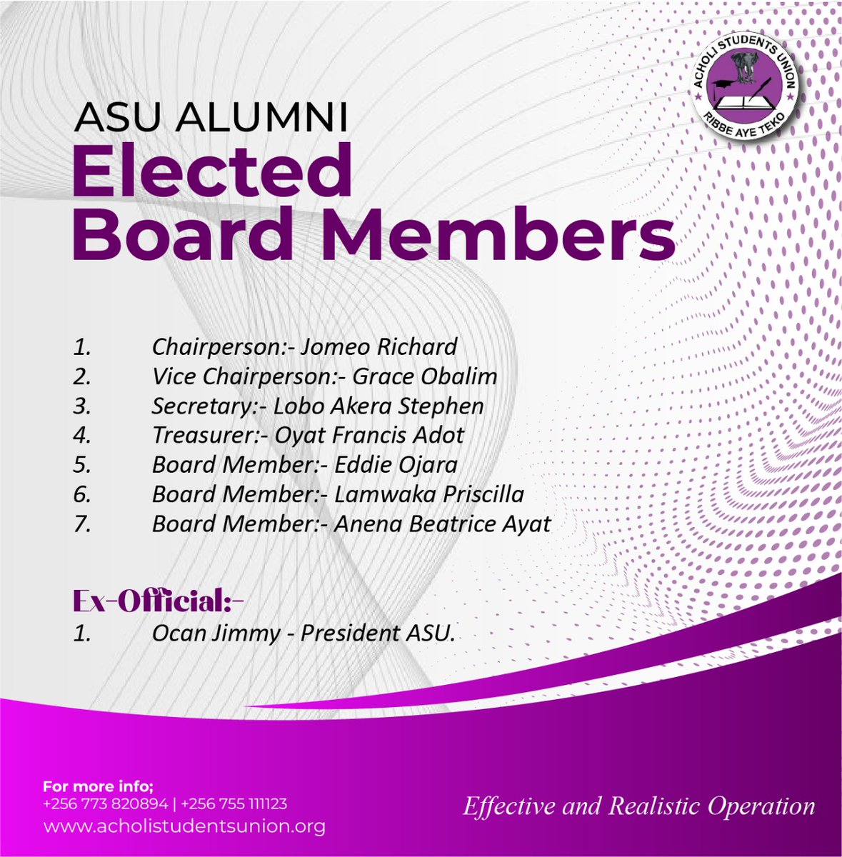 Acholi Students Union (ASU) tweet media