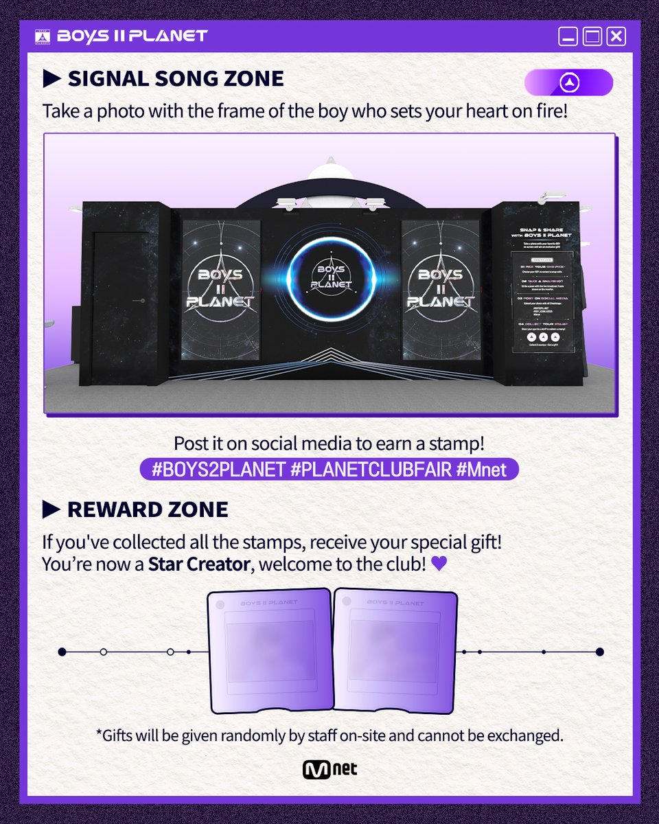 [BOYS II PLANET] Welcome to STAR CREATORS CLUB #PLANETCLUBFAIR

《PLANET CLUB FAIR》 is coming soon!
Join the STAR CREATORS CLUB at KCON LA 2025 ❤️‍🔥

-
📅 Club Fair Period : August 1 (FRI) – August 3 (SUN), 2025 (PDT)
📍 Location : LA Convention Center, West Hall
⏰ Opening Hours