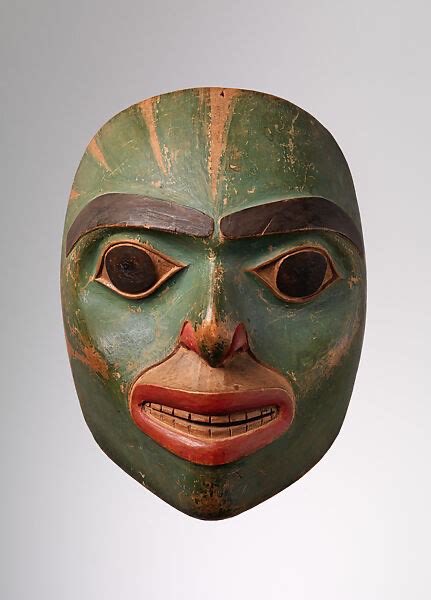 beforethewest's tweet image. Tlingit Mask – Pacific Northwest (ca. 1860)
This wooden mask, carved by a Tlingit artist, was worn during potlatch ceremonies to embody ancestral spirits and animal beings. With bold red, green, and black pigments, the exaggerated facial features signified a bridge between…