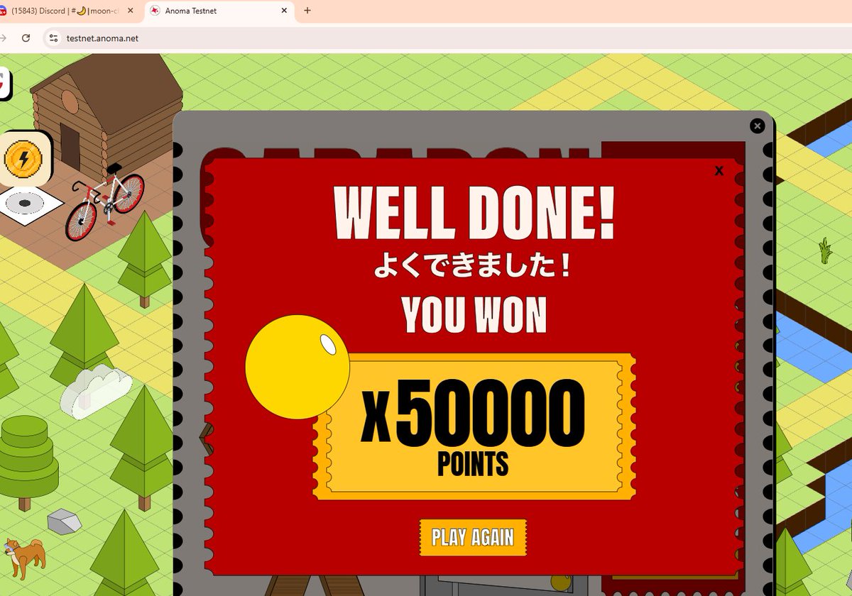 igonjiii's tweet photo. @anoma Got  x2🎟️ Double Gold ticket this morning
  Usually I'm not lucky person, even entried Testnet only Yesterday, lol
But Here we go, 100k points in next day, thats nice BOOST of my points!
Spin Examples:
🟡 - 50 000 points
🔴- 10 000 points
🔵- 2500 points
⚪️- 100 points https://t.co/6A7VuwVHXX