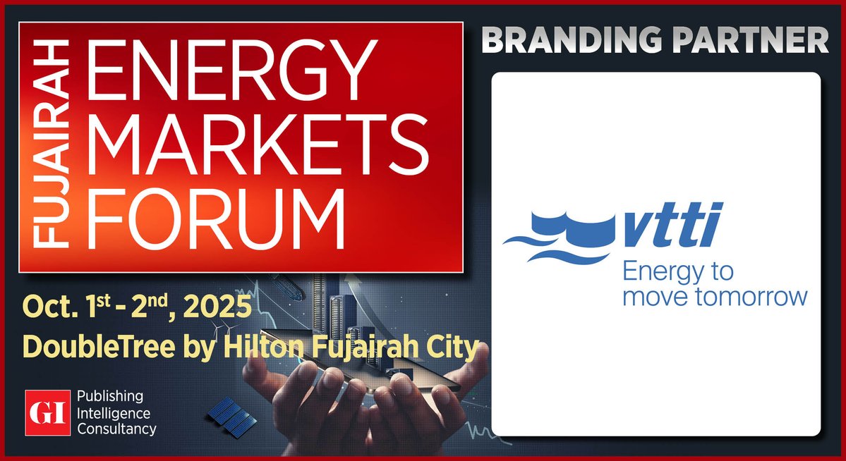 gulf_intel's tweet image. Port of Fujairah welcomes @Connectingflows as Branding Partner for the Fujairah Energy Markets Forum 2025, taking place on October 1–2 at DoubleTree by Hilton Fujairah City
Click here to register: lnkd.in/d3Me-dXD
#EMF2025 #EMFWEEK25 #EnergyMarkets #MiddleEastEnergy…