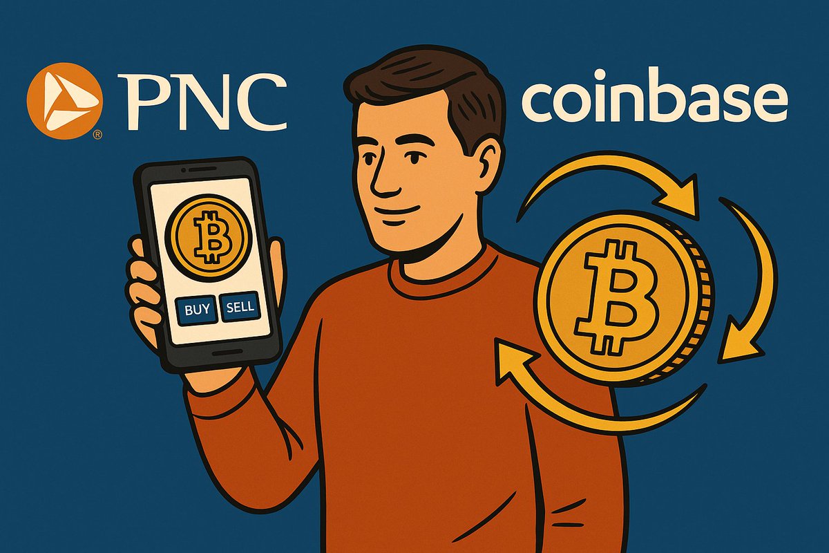 99BitcoinsHQ's tweet image. 🏦 PNC Partners With Coinbase for Crypto Access
@PNCBank teams up with @coinbase to let clients buy, sell, and hold crypto directly via banking apps—bringing digital assets into traditional finance workflows.
#PNC #Coinbase #Crypto #Banking