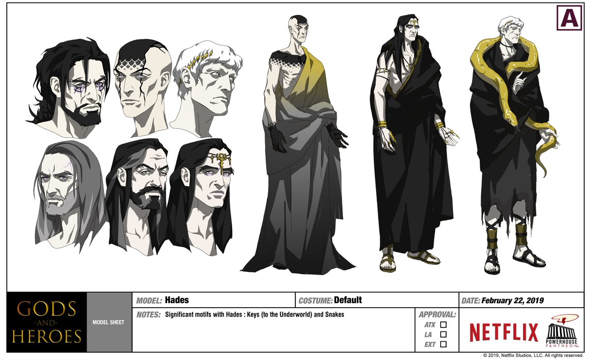 BloodofZeus's tweet image. Came across some early designs for Hades, Zeus, Seraphim and Poseidon in an old folder. Crazy to see ideas we once considered... Can't picture them like this now. We apologize for the poor quality of the images in advance. #BloodofZeus