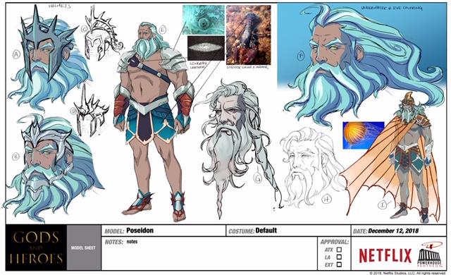 BloodofZeus's tweet image. Came across some early designs for Hades, Zeus, Seraphim and Poseidon in an old folder. Crazy to see ideas we once considered... Can't picture them like this now. We apologize for the poor quality of the images in advance. #BloodofZeus