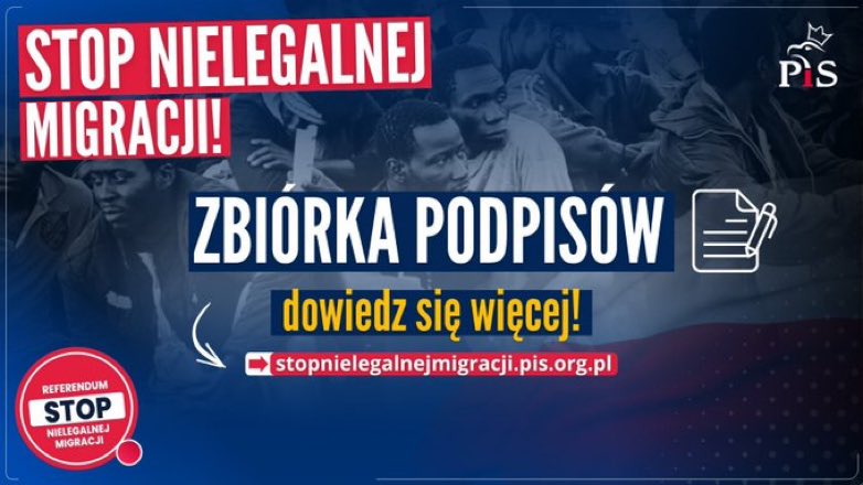 mblaszczak's tweet image. 🛑 STOP nielegalnej migracji – Twój podpis ma znaczenie!
➡️ Znajdź najbliższy Ciebie punkt zbierania podpisów pod referendum na stronie: stopnielegalnejmigracji.pis.org.pl
🔥 Nie możemy dłużej patrzeć, jak bezpieczeństwo Polaków jest zagrożone.
🇵🇱 Dziś stajemy w obronie naszej Ojczyzny i…