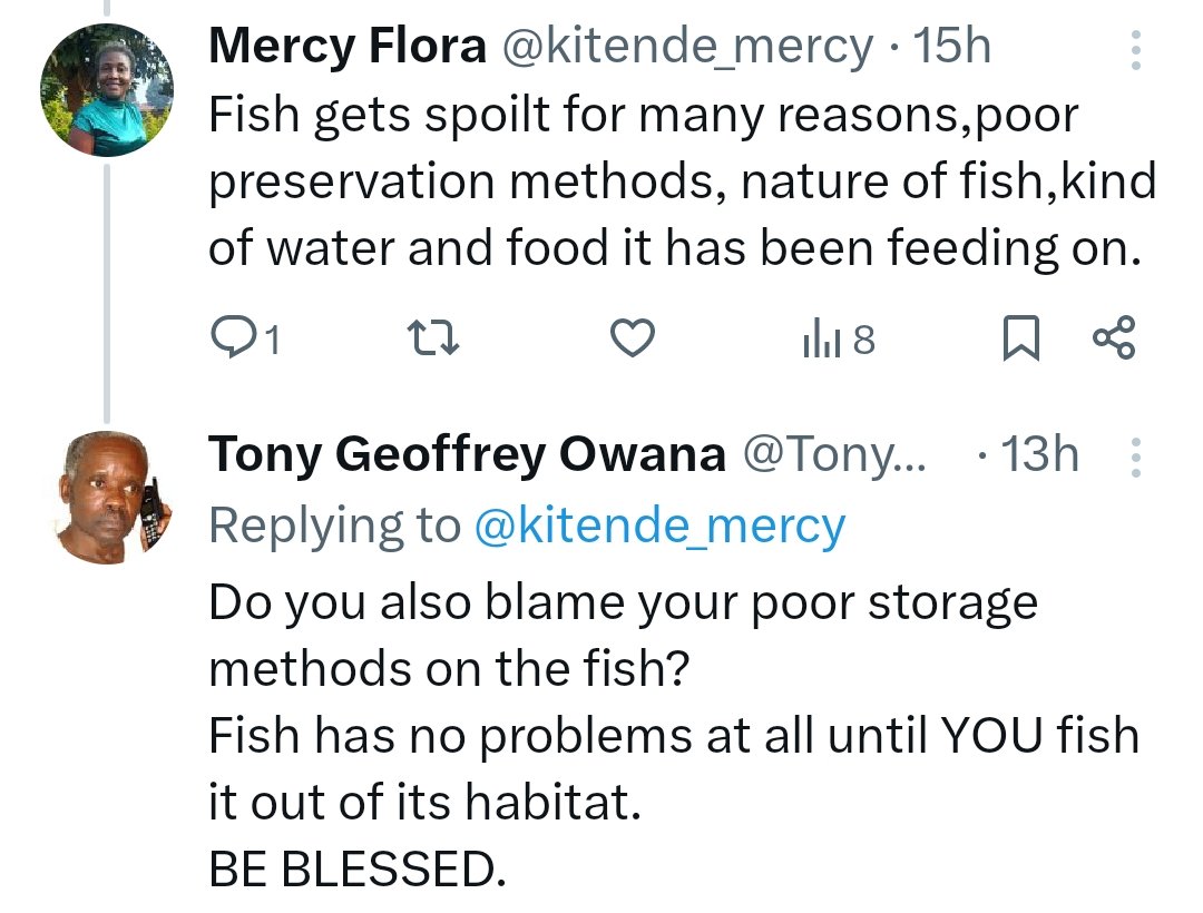 TonyOwana's tweet image. FISH HEAD POLITICS!
I hear if you put parrafin on pork it yields maggots!
What do you put in your stomach & in the lamp?
So, why keep tasty fresh fish till it rots? Just wondering!🤔