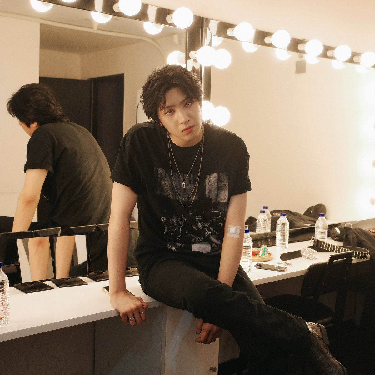 Hanging out backstage. It can be a bit boring when you're so excited to see your fans!