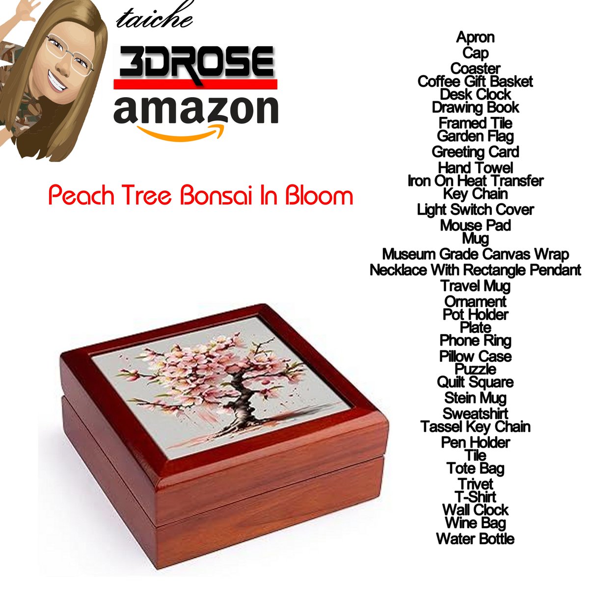 TaicheTees's tweet photo. Peach Tree Bonsai In Bloom #Bonsai #BonsaiTree #BonsaiLife #BonsaiGarden #BonsaiArt #BonsaiLove #BonsaiWorld #BonsaiCommunity #MiniatureTree #acylicpainting #Art #Painting #Acrylic #Artist #Artwork #uniquegifts #taiche #3dRose https://t.co/U11nGXDKGG https://t.co/bSyOKsLes1