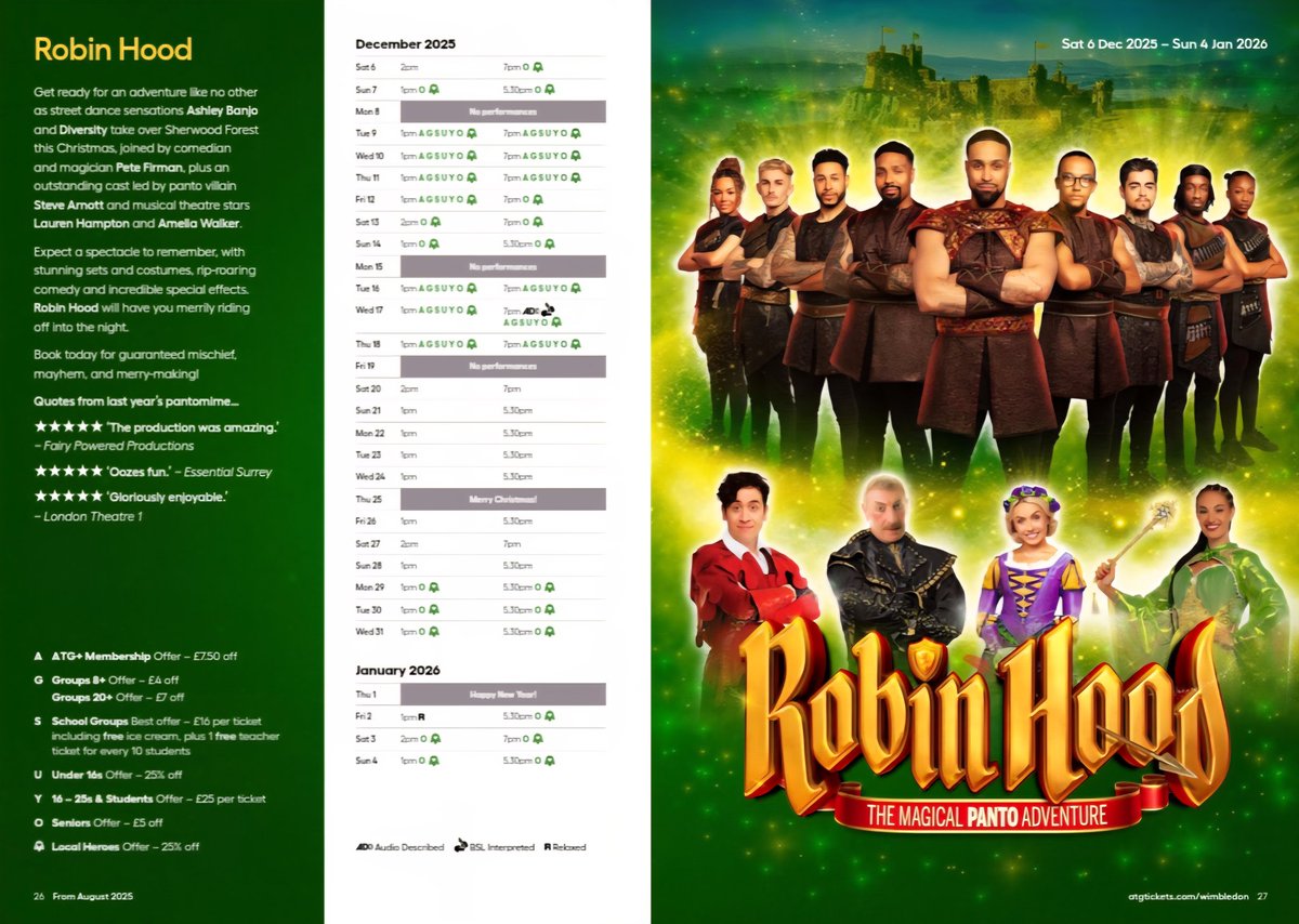 Who's off to Robin Hood at <a href="/NewWimbTheatre/">New Wimbledon Theatre</a> 🏹 🌳 🎯
