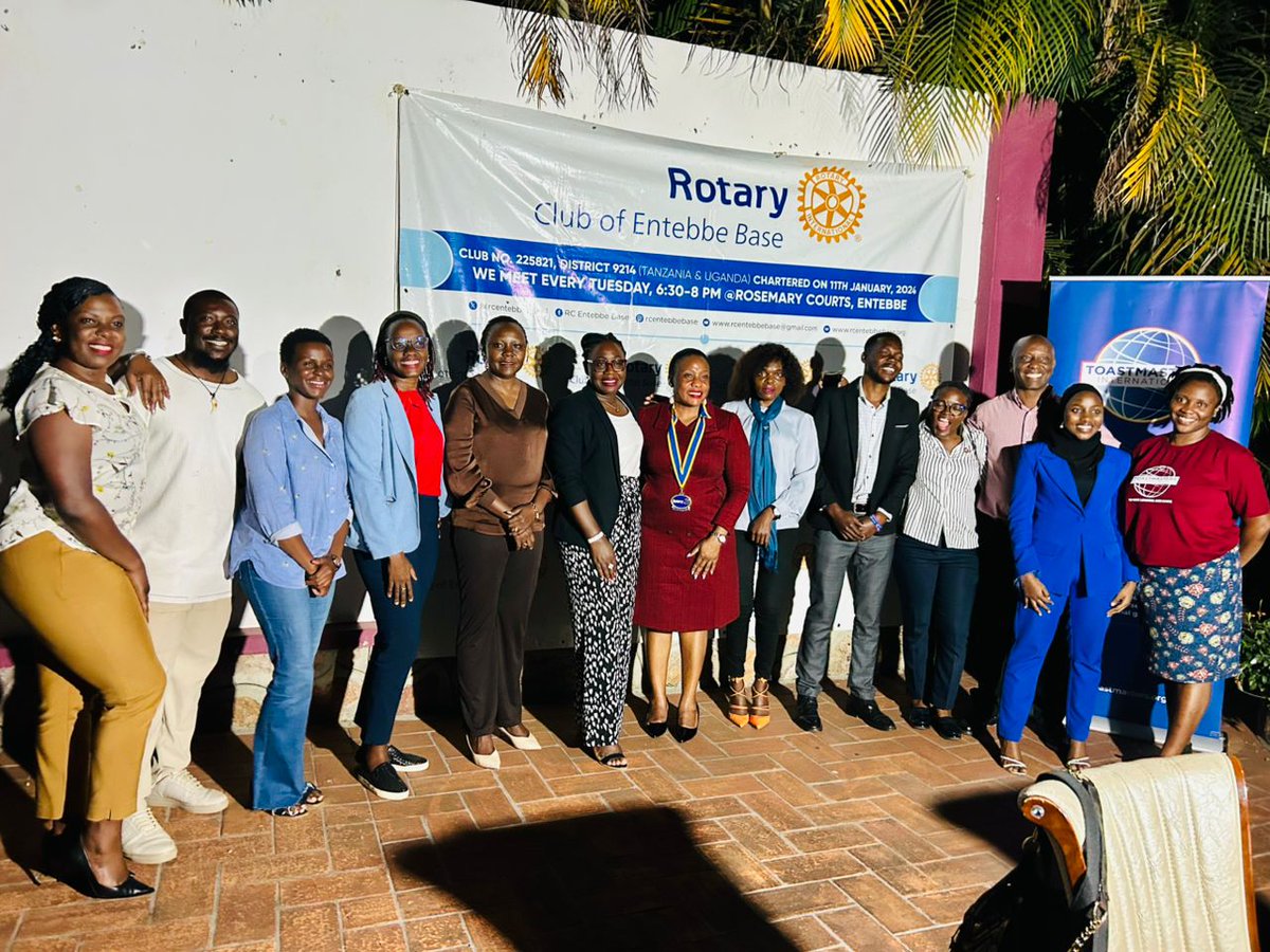 🎤 Cross-club Collaboration at Its Best! 🤝

Yesterday, the Rotary Club of Entebbe Base had the pleasure of hosting the Toastmasters Club of Entebbe in a powerful joint meeting.
Together, we explored the art of public speaking, confidence building, and strengthening community