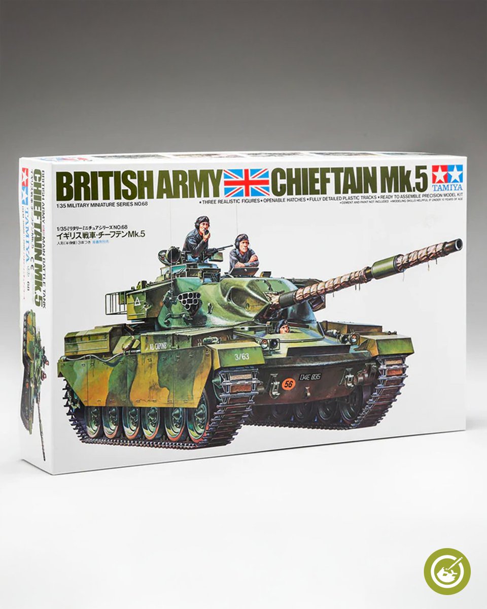 TankMuseum's tweet image. Recreate the British Cold War Main Battle Tank, Chieftain Mark 5, with a Tamiya 1/35 scale model kit.
All purchases help The Tank Museum to continue our work in keeping the story of tanks and those that serve in them alive for generations to come.
tankmuseumshop.org/collections/mo…