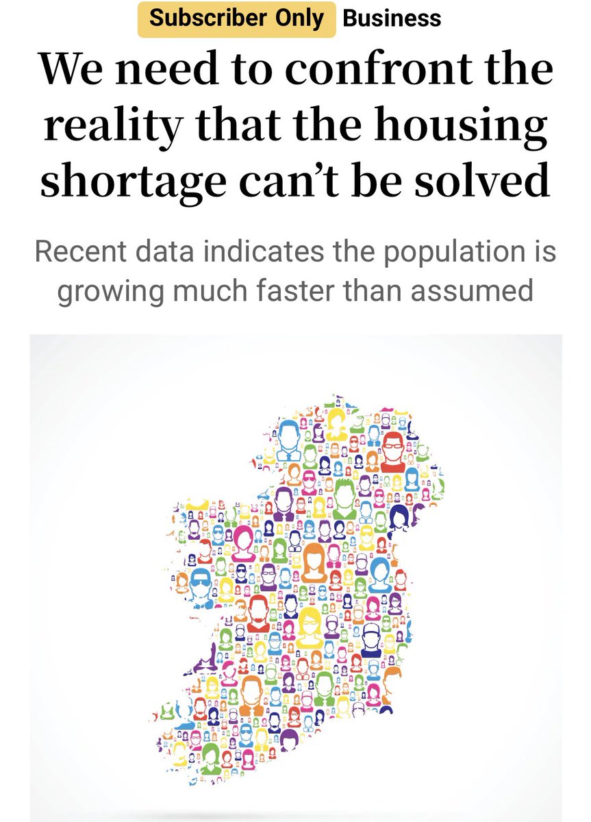 Nick_Delehanty's tweet image. The Irish Times says Ireland’s housing crisis cannot be solved due to population growth.
These Boomers simply aren’t getting it.
If you’re under ~35, you missed the Celtic Tiger & entered adulthood into a broken system you didn’t create.
But we are the ones who’ll have to…