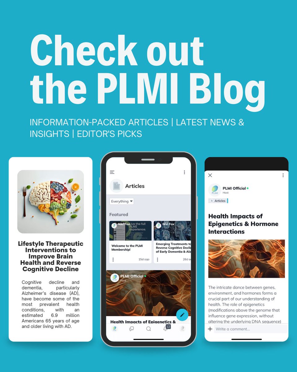 FREE 🤑 HOT TOPICS 🔥  ARTICLES  🎓 WEBINARS

Have you seen PLMI's NEWSROOM?

Stimulate your brain and feed your "need to know" with OUR CLINICALLY-FOCUSED TOPICS:

🔗 plminstitute.org/plmi-blog/

#plmi #personalizedmedicine #healthandwellness #hottopics #scientificresources