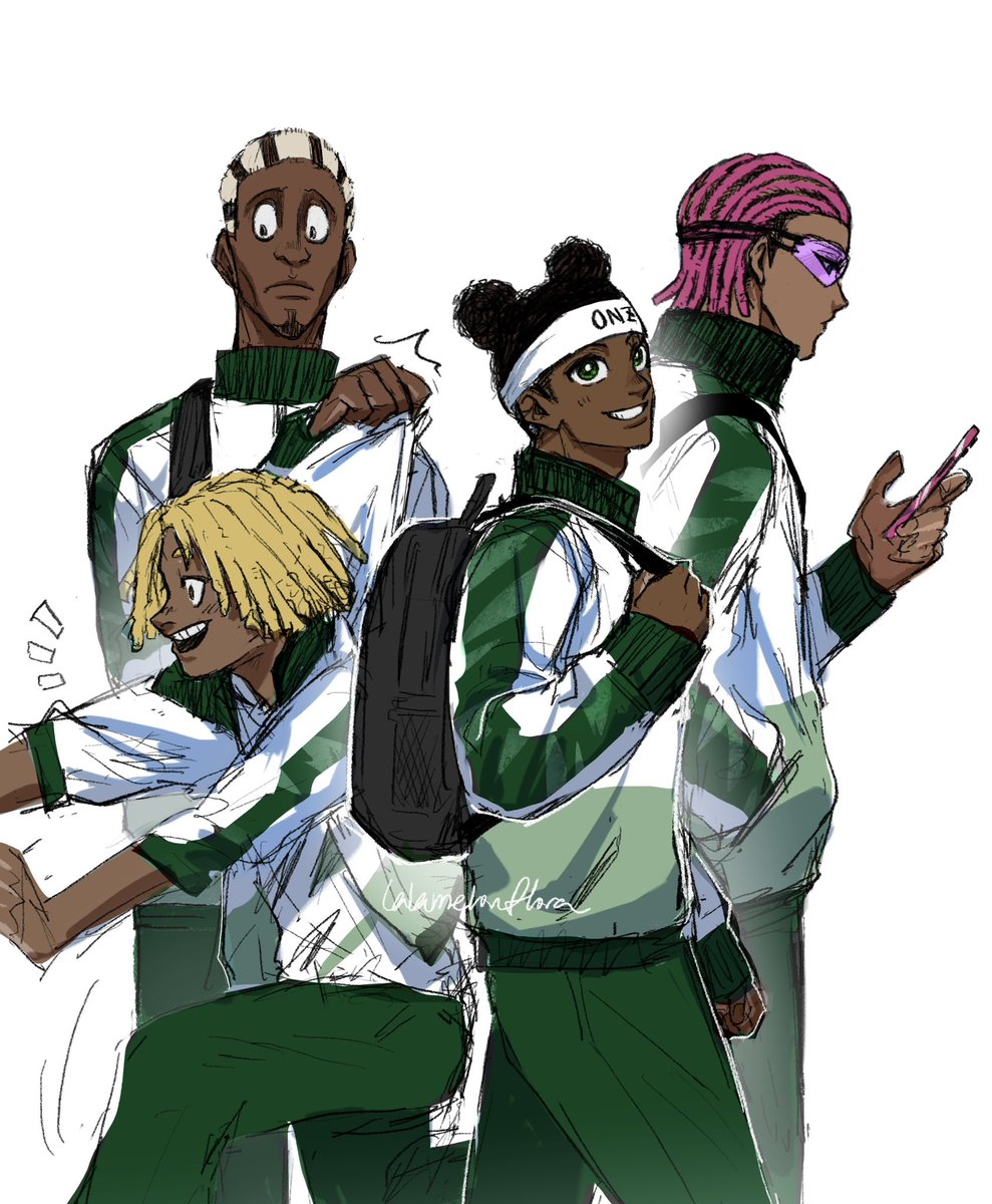lalamelonflora's tweet image. Team Nigeria doodle (colors and uniforms are imagined)
I’m excited to see new teams and new players!