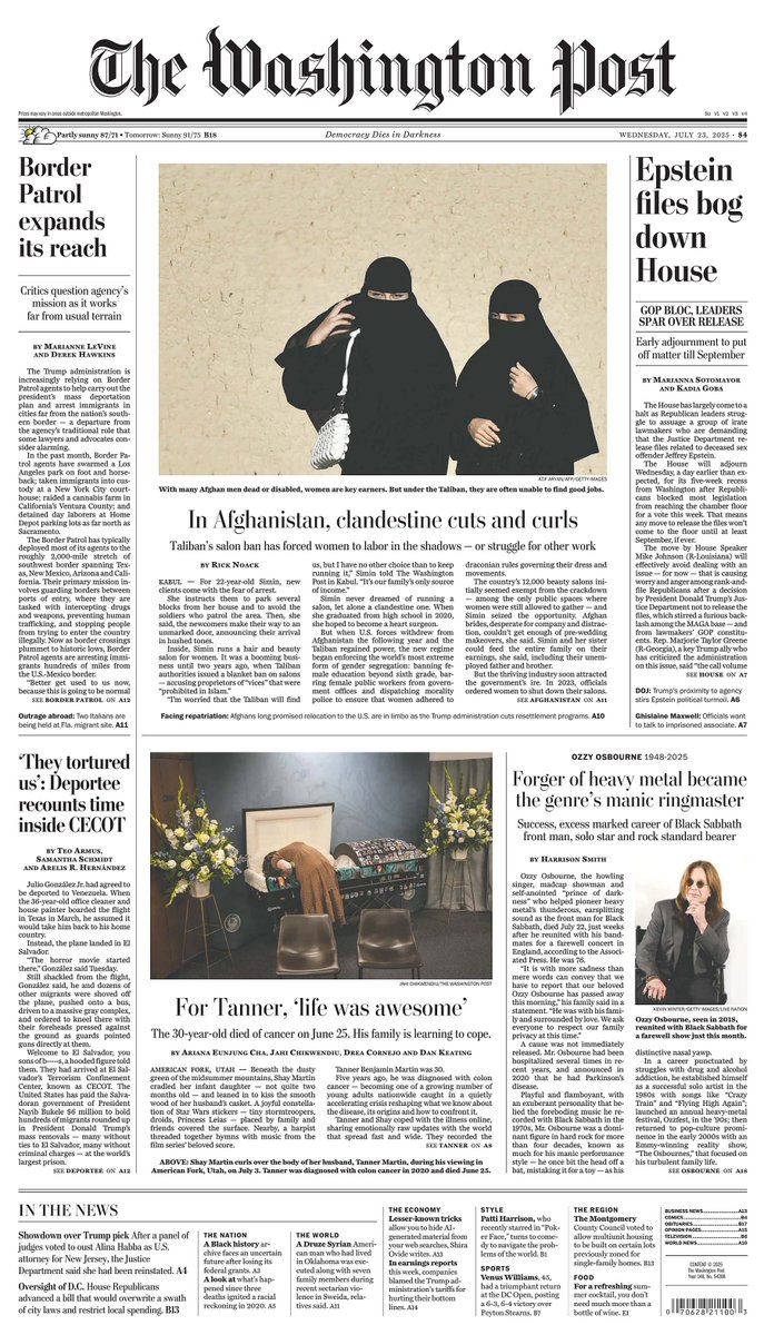 🇺🇸 In Afghanistan, Clandestine Cuts And Curls

▫In a country scarred by four decades of war, women are the only or primary breadwinners for many families — Talian's salon ban has forced women to labour in the shadows - or struggle for other work
▫<a href="/rick_n/">Rick Noack</a>