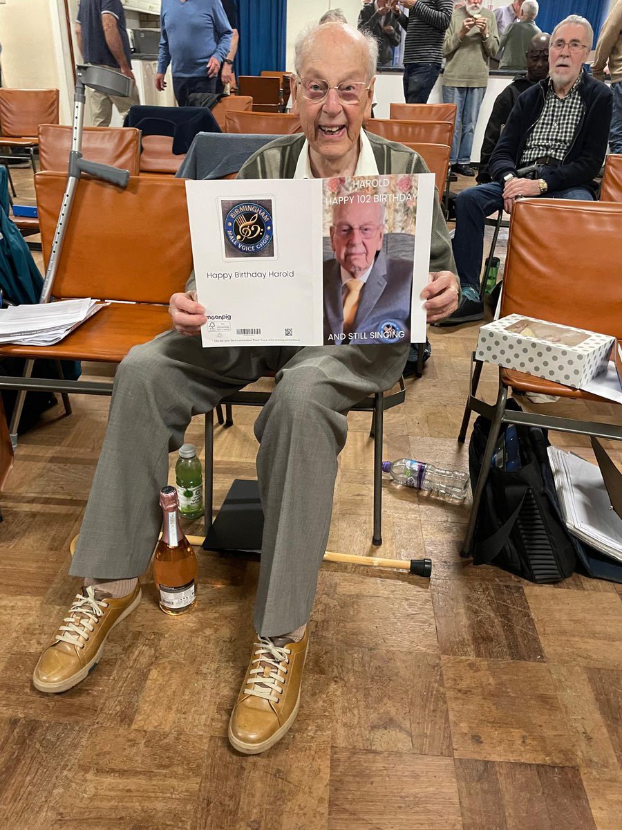 From all of us in the choir — Happy Birthday, Harold! 🎂🎶 Thank you for your friendship, your voice, and your example. Here’s to many more joyful years and songs to come!

#HappyBirthdayHarold #102YearsYoung #BMVC #SingingKeepsYouYoung #ChoirFamily #BirminghamMaleVoiceChoir