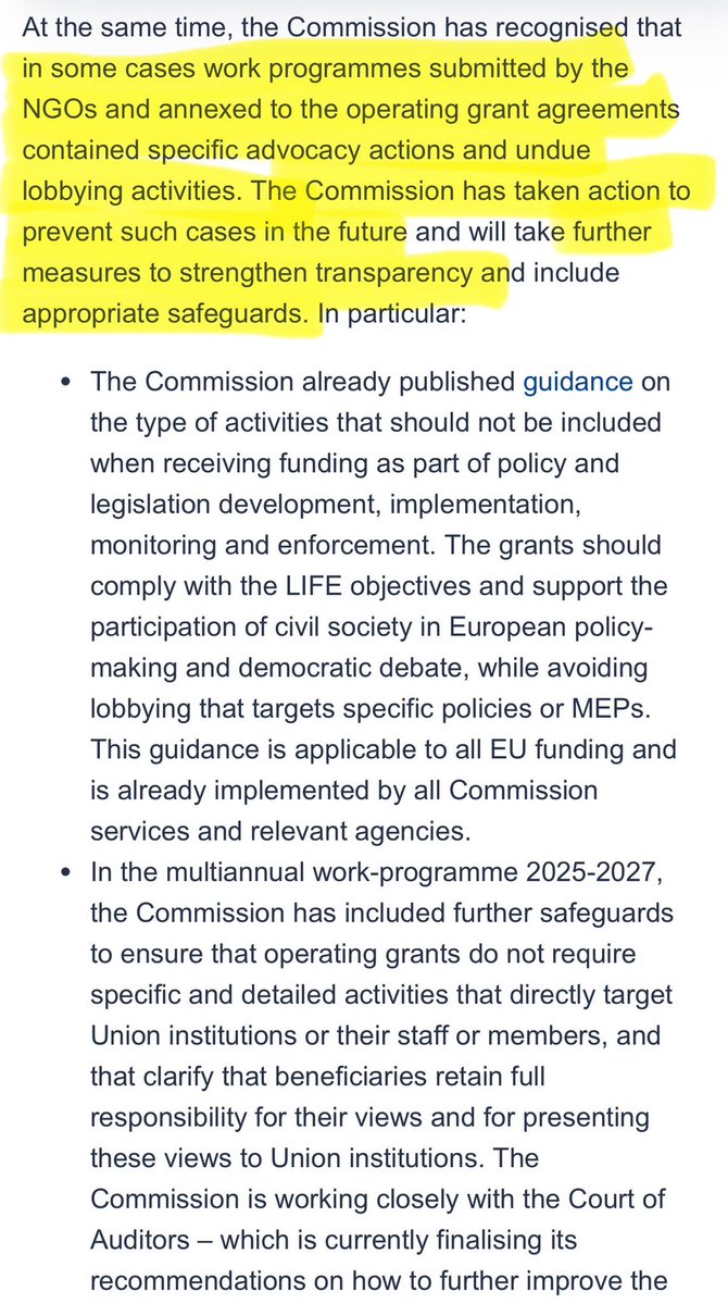 lucasbergkamp's tweet image. The EU subsidizes NGOs to lobby it to enact the Green Deal and kill the opposition. The EU systematically withholds any funding from conservative, libertarian and anti-green NGOs. As a consequence, the entire NGO community is green and progressive but those who pay for it are not