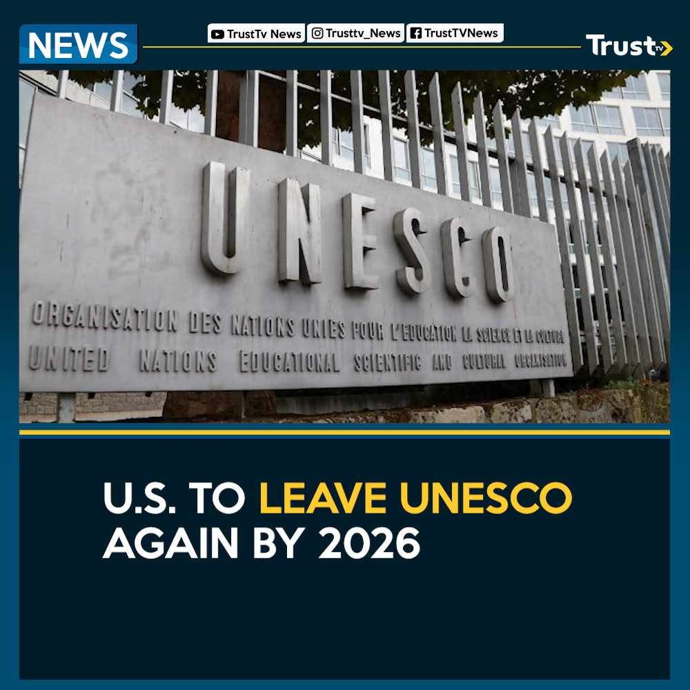The United States has announced it will withdraw from the United Nations Educational, Scientific and Cultural Organization (UNESCO) by the end of 2026. 

Read more on: trusttv.com/u-s-to-leave-u…