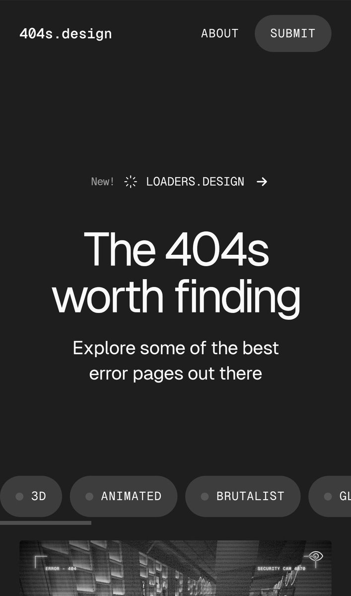 Malikthebro's tweet image. Awesome website / product discovery of today: 404s(dot)design
Pretty cool if you dont want to show standard 404 pages.