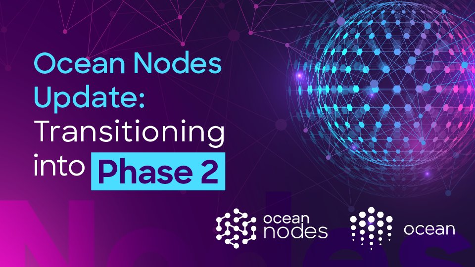 oceanprotocol's tweet image. Oceaners, Phase 1 of Ocean Nodes wraps July 31
Over 1.71M nodes launched worldwide. Your contributions laid the groundwork for what’s next
Phase 2 arrives in September: GPU-powered compute, paid jobs, and performance-based rewards for real-world AI
We’re entering a short…